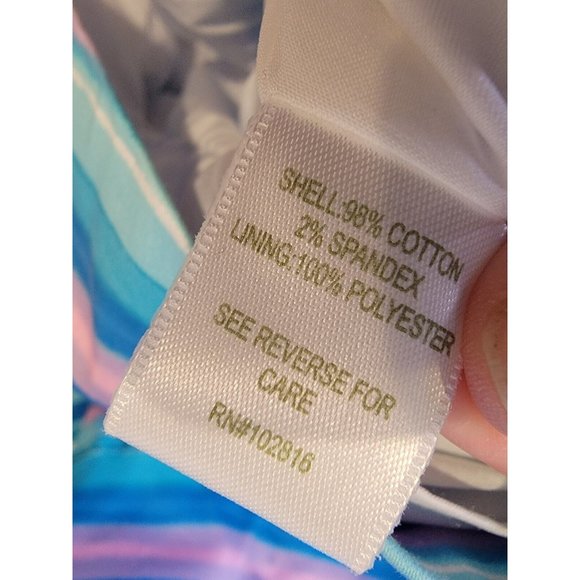 Garnet Hill Size 6 Dress Blue Striped Fit Flare Halter Sundress - Picture 5 of 5